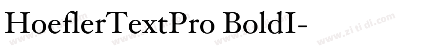 HoeflerTextPro BoldI字体转换